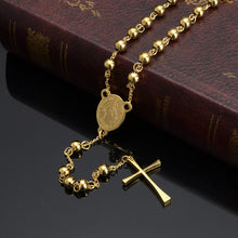 Load image into Gallery viewer, Jesus Cross Pendant Necklace Stainless Steel Gold Color For Women