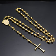 Load image into Gallery viewer, Jesus Cross Pendant Necklace Stainless Steel Gold Color For Women