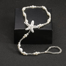 Load image into Gallery viewer, Fashion Pearl Anklet Bohemian Single Chain Starfish Feet Ankle
