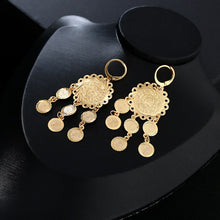 Load image into Gallery viewer, Jewish Exquisite Bridal Wedding Set Gold Color Muslim Coin Necklace