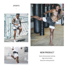 Load image into Gallery viewer, Joggers Shorts Mens 2 in 1 Short Pants Gyms Fitness Bodybuilding