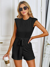 Load image into Gallery viewer, Jumpsuit Women Playsuits For Women Hollow Out Bandage O Neck Casual - Sophornlilly