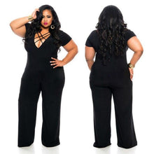 Load image into Gallery viewer, Jumpsuit Women Short Sleeve Sexy Hollow Out One Piece Romper Solid - Sophornlilly