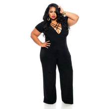 Load image into Gallery viewer, Jumpsuit Women Short Sleeve Sexy Hollow Out One Piece Romper Solid - Sophornlilly