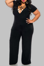 Load image into Gallery viewer, Jumpsuit Women Short Sleeve Sexy Hollow Out One Piece Romper Solid - Sophornlilly