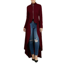 Load image into Gallery viewer, Jyccr Women Zipper Long Sleeve Plus Size Dress Maxi Tunic Loose Ladies