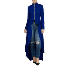 Load image into Gallery viewer, Jyccr Women Zipper Long Sleeve Plus Size Dress Maxi Tunic Loose Ladies
