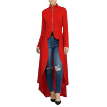Load image into Gallery viewer, Jyccr Women Zipper Long Sleeve Plus Size Dress Maxi Tunic Loose Ladies