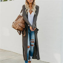 Load image into Gallery viewer, Jyccr Women Zipper Long Sleeve Plus Size Dress Maxi Tunic Loose Ladies