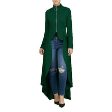 Load image into Gallery viewer, Jyccr Women Zipper Long Sleeve Plus Size Dress Maxi Tunic Loose Ladies