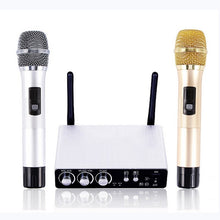 Load image into Gallery viewer, K28 UHF Microphone Wireless System 2 Handheld Mics Karaoke K song