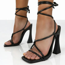 Load image into Gallery viewer, Sandals Fashion Cross Tied High Heels