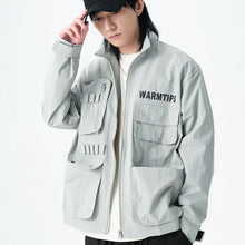 Load image into Gallery viewer, Cargo Jackets Streetwear Hip Hop Buckles Camouflage Military