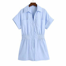 Load image into Gallery viewer, Women Summer Solid Playsuit Rompers Short Sleeve - Sophornlilly