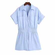 Load image into Gallery viewer, Women Summer Solid Playsuit Rompers Short Sleeve - Sophornlilly