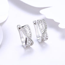 Load image into Gallery viewer, Laser Cut Swarovski Elements Swirl Design Earrings