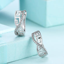 Load image into Gallery viewer, Laser Cut Swarovski Elements Swirl Design Earrings