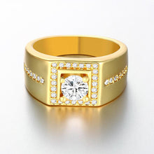 Load image into Gallery viewer, Father's Day Gift  White Crystal Square Design Stainless Steel Ring