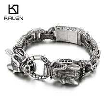 Load image into Gallery viewer, Kalen Animal Series Wild Boar Domineering Men&#39;s Bracelet Stainless