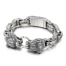 Load image into Gallery viewer, Kalen Animal Series Wild Boar Domineering Men&#39;s Bracelet Stainless