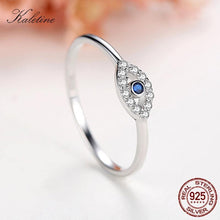 Load image into Gallery viewer, Sterling Silver Evil Eye Rings For Women Good Luck Blue - Sophornlilly