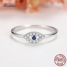 Load image into Gallery viewer, Sterling Silver Evil Eye Rings For Women Good Luck Blue - Sophornlilly
