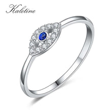 Load image into Gallery viewer, Sterling Silver Evil Eye Rings For Women Good Luck Blue - Sophornlilly