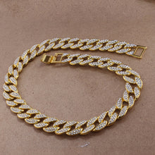 Load image into Gallery viewer, New Fashion Gold Color Rhinestone  Necklace for Women Men
