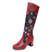Load image into Gallery viewer, Knight Boots For Women National Style Embroidery Flower