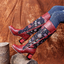 Load image into Gallery viewer, Knight Boots For Women National Style Embroidery Flower