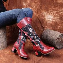 Load image into Gallery viewer, Knight Boots For Women National Style Embroidery Flower