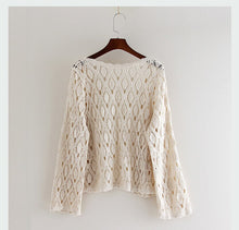 Load image into Gallery viewer, Knitted Hollow Out Cardigan Spring  Summer Thin Tops Lace