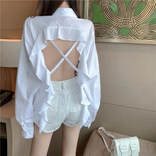 Load image into Gallery viewer, New Temperament Loose Wild Sexy Backless Cross Lace Up
