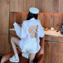 Load image into Gallery viewer, New Temperament Loose Wild Sexy Backless Cross Lace Up