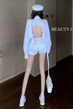 Load image into Gallery viewer, New Temperament Loose Wild Sexy Backless Cross Lace Up