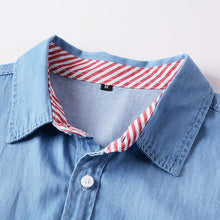 Load image into Gallery viewer, Fashion Slim Denim Short Sleeve Shirt Men'S Business Casual All