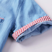 Load image into Gallery viewer, Fashion Slim Denim Short Sleeve Shirt Men'S Business Casual All