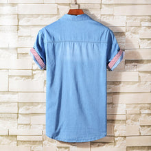 Load image into Gallery viewer, Fashion Slim Denim Short Sleeve Shirt Men'S Business Casual All