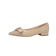 Load image into Gallery viewer, Cow leather pointed toe low heels shallow spring