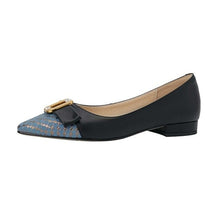 Load image into Gallery viewer, Cow leather pointed toe low heels shallow spring