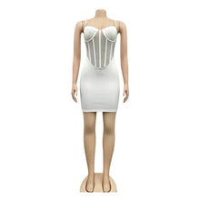 Load image into Gallery viewer, Sexy White Crystal Hot Hot drilling Mini Dress Women Summer - Sophornlilly