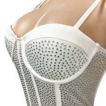 Load image into Gallery viewer, Sexy White Crystal Hot Hot drilling Mini Dress Women Summer - Sophornlilly