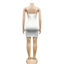 Load image into Gallery viewer, Sexy White Crystal Hot Hot drilling Mini Dress Women Summer - Sophornlilly