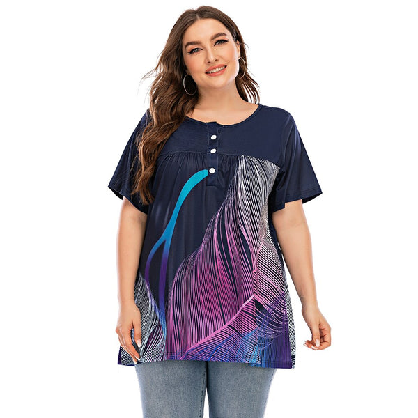 Retro Printed Women T shirts Spring Summer