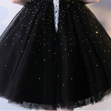 Load image into Gallery viewer, Back Ball Gown With Crystal Evening Party Dresses Vintage Lace