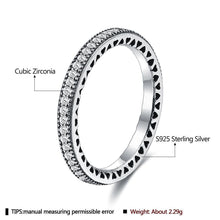 Load image into Gallery viewer, 925 Sterling Silver Hearts Ring 5A Clear Cubic Zircon Fine - Sophornlilly