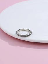 Load image into Gallery viewer, 925 Sterling Silver Hearts Ring 5A Clear Cubic Zircon Fine - Sophornlilly