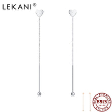 Load image into Gallery viewer, LEKANI 925 Sterling Silver Round Bead Tassel Drop Earrings For Women