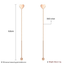 Load image into Gallery viewer, LEKANI 925 Sterling Silver Round Bead Tassel Drop Earrings For Women
