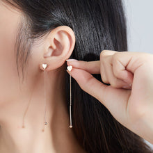 Load image into Gallery viewer, LEKANI 925 Sterling Silver Round Bead Tassel Drop Earrings For Women